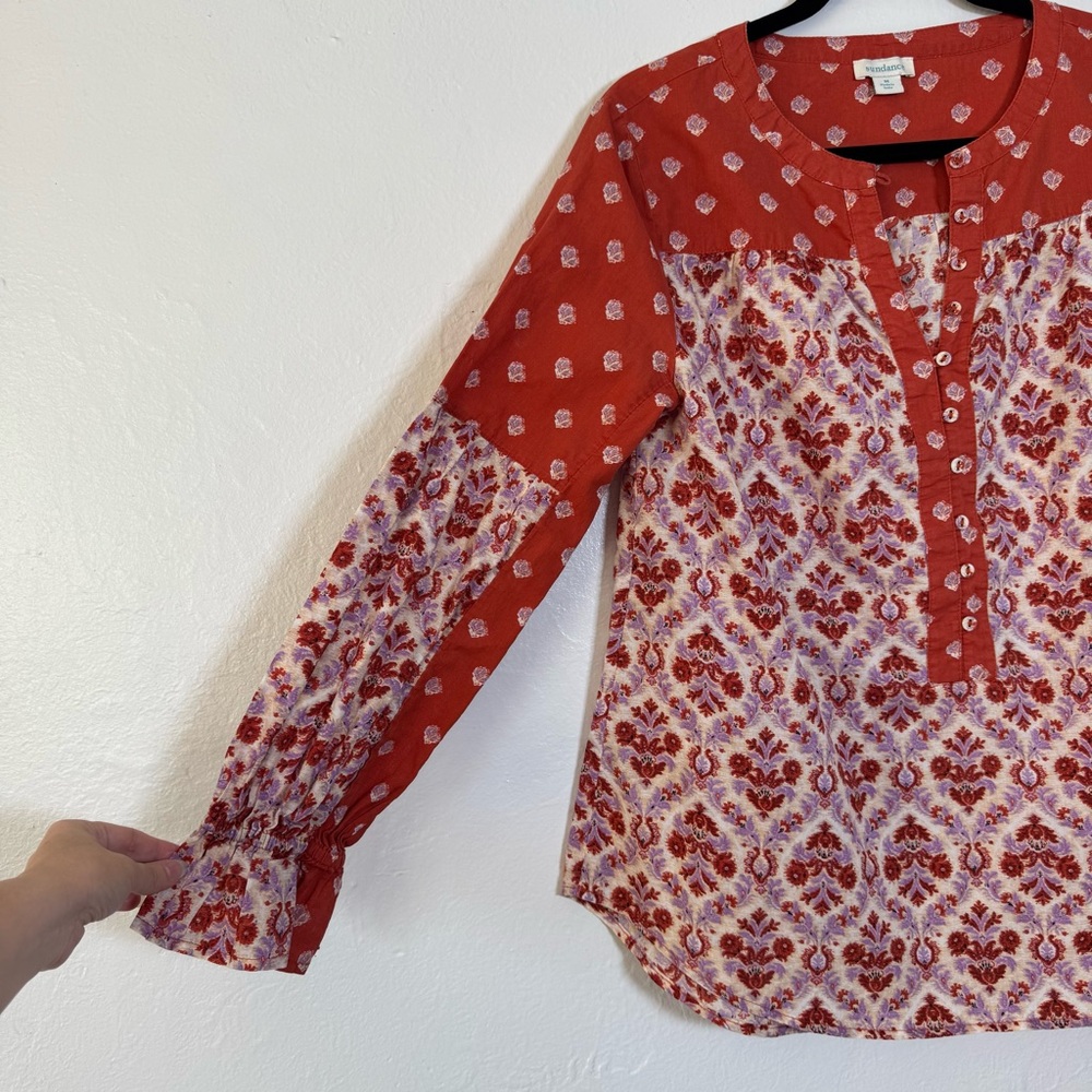 Sundance Explorer Patchwork Boho Popover Shirt - image 7